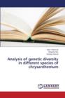 Analysis of Genetic Diversity in Different Species of Chrysanthemum - Book