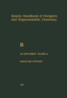 B Boron Compounds : 4th Supplement, Boron and Nitrogen - eBook