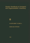 B Boron Compounds : Boron and Noble Gases, Hydrogen - eBook