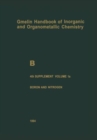 B Boron Compounds : Boron and Noble Gases, Hydrogen - Book