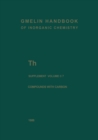 Th Thorium : Compounds with Carbon: Carbonates, Thiocyanates, Alkoxides, Carboxylates - eBook