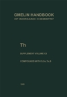 Th Thorium : Compounds with S, Se, Te and B - eBook