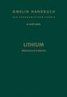 Lithium : Erganzungsband - Book