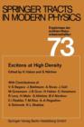 Excitons at High Density - Book