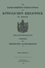 Verzeichnis Der Tibetischen Handschriften Der Koeniglichen Bibliothek Zu Berlin - Book