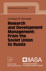 Research and Development Management: From the Soviet Union to Russia - eBook