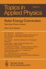Solar Energy Conversion : Solid-State Physics Aspects - Book