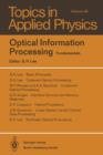 Optical Information Processing : Fundamentals - Book