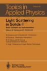 Light Scattering in Solids II : Basic Concepts and Instrumentation - Book