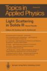Light Scattering in Solids III : Recent Results - Book