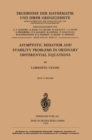 Asymptotic Behavior and Stability Problems in Ordinary Differential Equations - eBook