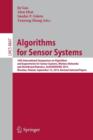 Algorithms for Sensor Systems : 10th International Symposium on Algorithms and Experiments for Sensor Systems, Wireless Networks and Distributed Robotics, ALGOSENSORS 2014, Wroclaw, Poland, September - Book