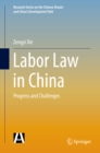 Labor Law in China : Progress and Challenges - eBook