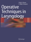 Operative Techniques in Laryngology - Book