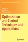 Optimization and Control Techniques and Applications - Book