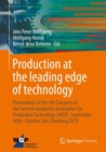 Production at the leading edge of technology : Proceedings of the 9th Congress of the German Academic Association for Production Technology (WGP), September 30th - October 2nd, Hamburg 2019 - Book