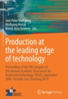 Production at the leading edge of technology : Proceedings of the 9th Congress of the German Academic Association for Production Technology (WGP), September 30th - October 2nd, Hamburg 2019 - Book