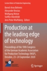 Production at the leading edge of technology : Proceedings of the 10th Congress of the German Academic Association for Production Technology (WGP), Dresden, 23-24 September 2020 - Book