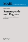 Samenspende und Register : Analyse und rechtsvergleichende Bewertung - Book