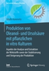 Produktion von Oleanol- und Ursolsaure mit pflanzlichen in vitro Kulturen : Aspekte der Analyse und Extraktion der Wirkstoffe sowie der Stabilisierung und Steigerung der Produktion - Book