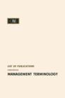 List of Publications Concerning Management Terminology - Book