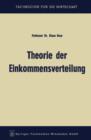 Theorie Der Einkommensverteilung - Book