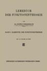 Lehrbuch der Funktionentheorie : Band I: Elemente der Funktionentheorie - Book