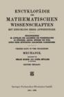 Encyklopadie Der Mathematischen Wissenschaften Mit Einschluss Ihrer Anwendungen : Vierter Band: Mechanik - Book