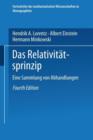 Das Relativitatsprinzip : Eine Sammlung Von Abhandlungen - Book