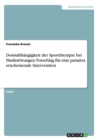 Dosisabhangigkeit der Sporttherapie bei Panikstoerungen. Vorschlag fur eine paradox erscheinende Intervention - Book