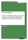 Akteure in der Politik. Aufbereitung eines Textes aus der Politischen Bildung fur Schuler mit Deutsch als Zweitsprache - Book