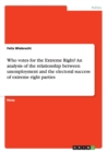 Who Votes for the Extreme Right? an Analysis of the Relationship Between Unemployment and the Electoral Success of Extreme Right Parties - Book