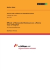 Effects of Corporate Disclosure on a Firm's Cost of Capital : A Literature Review - Book