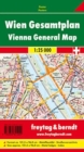 Wall map magnetic marker board: Vienna overall plan 1:25,000 - Book