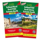 Estonia Road Map, 2 Sheets with Biking Routes 1:150 000 - Book