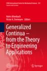 Generalized Continua - from the Theory to Engineering Applications - eBook