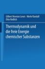 Thermodynamik Und Die Freie Energie Chemischer Substanzen - Book