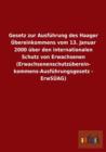 Gesetz zur Ausfuhrung des Haager UEbereinkommens vom 13. Januar 2000 uber den internationalen Schutz von Erwachsenen (Erwachsenenschutzubereinkommens-Ausfuhrungsgesetz - ErwSUEAG) - Book