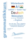 Woerterbuch Deutsch - Malayalam (Indien) - Englisch : Lernwortschatz A1 Lektion 1 "Guten Tag" Sprachkurs Deutsch zum erfolgreichen Selbstlernen fur TeilnehmerInnen aus Indien - Book