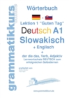Woerterbuch Deutsch - Slowakisch - Englisch Niveau A1 : Lernwortschatz A1 Lektion 1 "Guten Tag" Sprachkurs Deutsch zum erfolgreichen Selbstlernen fur TeilnehmerInnen aus der Slowakei - Book