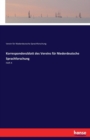 Korrespondenzblatt des Vereins fur Niederdeutsche Sprachforschung : Heft X - Book