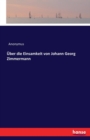 UEber Die Einsamkeit Von Johann Georg Zimmermann - Book