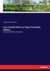 Lays of South Africa on Topics Principally Modern : Improved Edition-Complete - Book