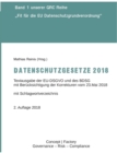 Datenschutzgesetze 2018 : Textausgabe der EU-DSGVO und des BDSG mit Berucksichtigung der Korrekturen vom 23.Mai 2018 - Book