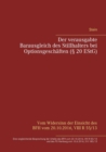 Der verausgabte Barausgleich des Stillhalters bei Optionsgeschaften ( 20 EStG) : Vom Widersinn der Einsicht des BFH vom 20.10.2016, VIII R 55/13 - Book