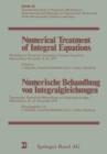 Numerical Treatment of Integral Equations : Workshop : Papers - Book