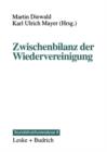Zwischenbilanz Der Wiedervereinigung : Strukturwandel Und Mobilitat Im Transformationsprozess - Book