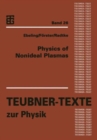 Physics of Nonideal Plasmas - Book