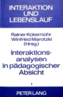Interaktionsanalysen in paedagogischer Absicht - Book