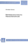 Betriebskybernetische Hierarchiemethodik - Book